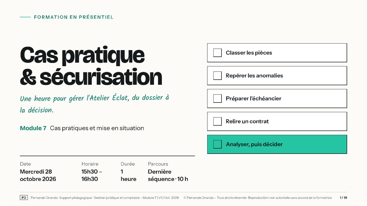 Couverture du support 4 : Cas pratique et sécurisation